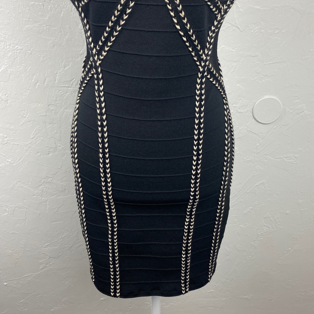 Fab’rik black bodycon cocktail mini dress size Medium - Picture 3 of 8